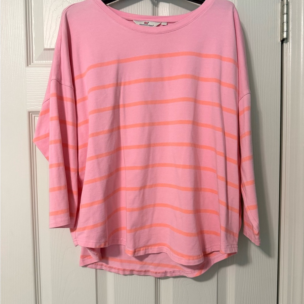 Like New Vineyard Vines Pink and Orange Long Sleeve Tee